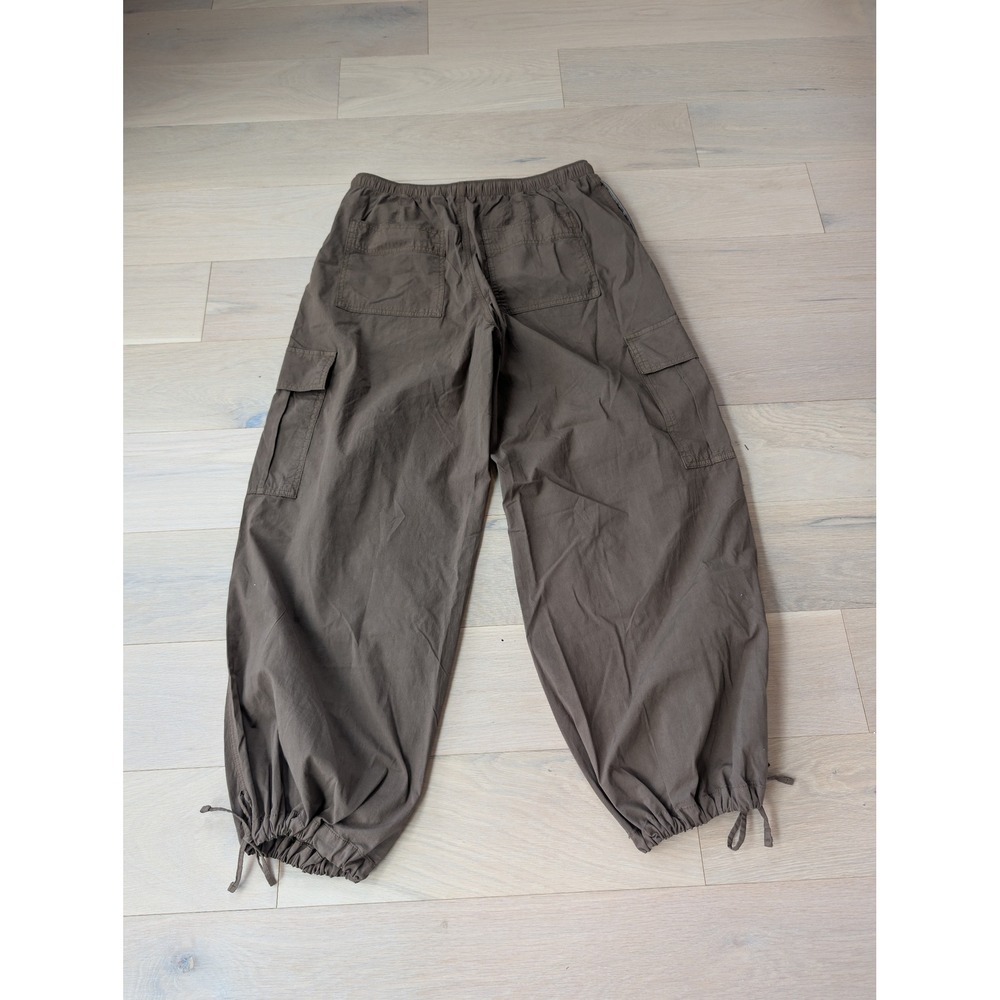 American Eagle Brown Cargo Parachute Pants Baggy Utility Y2K Size M - Picture 5 of 12